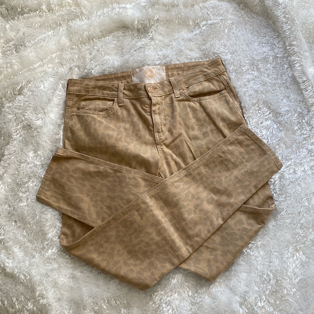 Bella Dahl , gold, leopard print jeans